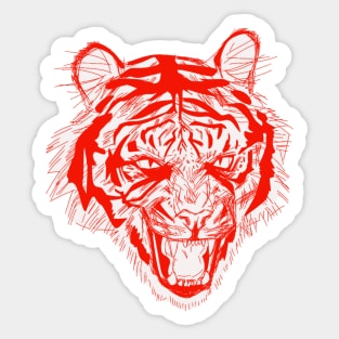 Red Tiger Sticker